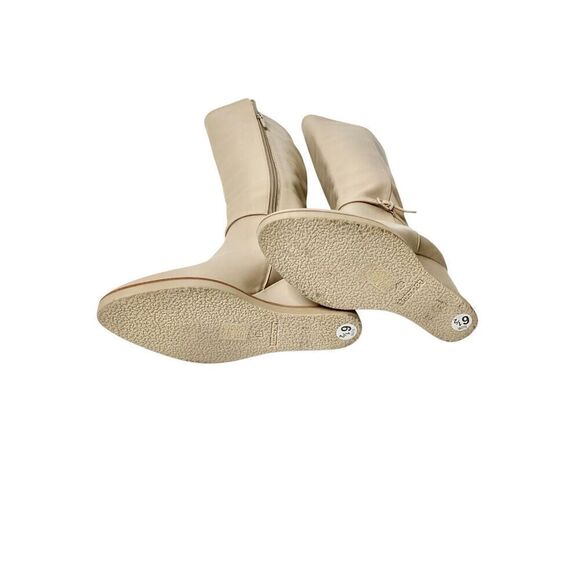 Lola Cruz Anthropologie Tall cream Wedge boot. Size 6 1/2. Retails $420 - Picture 4 of 8
